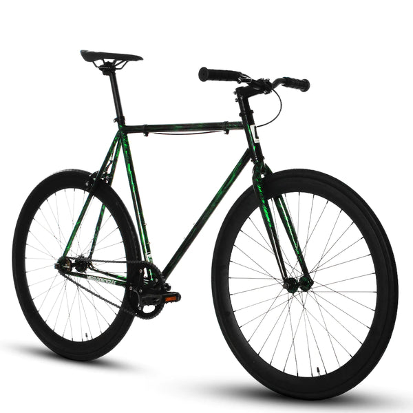 Green fixie store bike